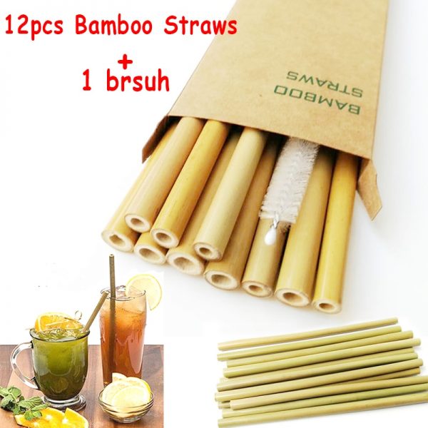 12pcs-Reusable-Bamboo-Drinking-Straws-Eco-Friendly-Party-Kitchen-Bamboo-Straws-With-Clean-Brush-Household-Utensils