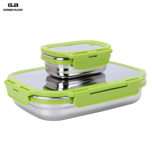 2-Pcs-Lunch-Box-For-Kids-Adults-304-Stainless-Steel-Bento-Snack-Locking-Box-Food-Container