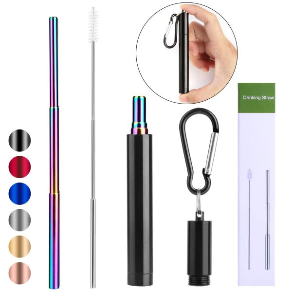 Drinking-Straw-Stainless-Steel-Telescopic-Portable-Straw-Reusable-Straws-Camping-Supplies-With-Cleaning-Brush-And-Storage