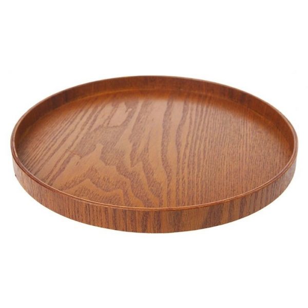 Kitchen-Tools-Natural-Dishes-Platter-Round-Retro-Food-Plate-Fruit-Wooden-Bakery-Serving-Tray-Tea-Tray