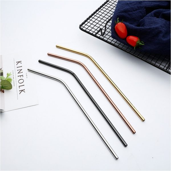 Metal-straw-304-stainless-steel-reusable-straw-eco-friendly-color-straw-straight-bend-cleaning-brush-bar
