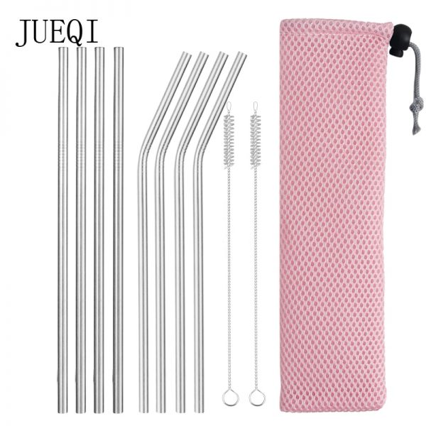 Reusable-Metal-Drinking-Straws-304-Stainless-Steel-Sturdy-Bent-Straight-Drinks-Straw-with-Cleaning-Brush-Bar