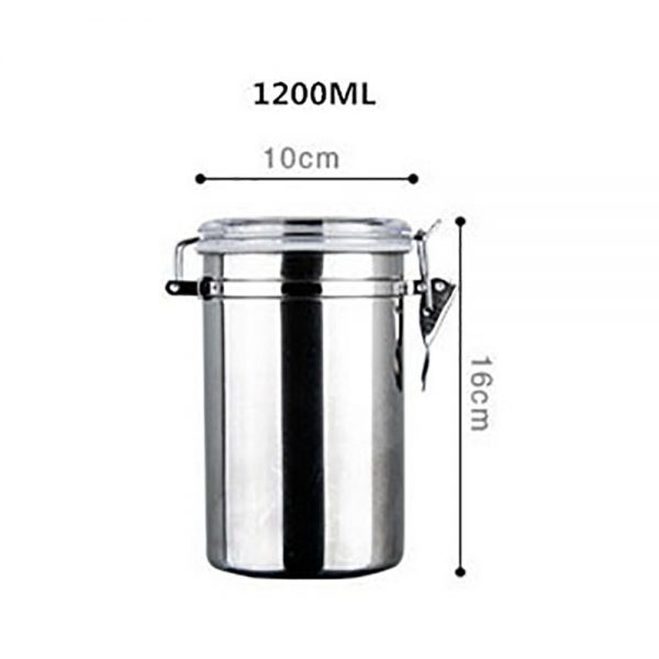 S-M-L-XL-Stainless-Steel-Airtight-Sealed-Canister-Coffee-Milk-Powder-Tea-Sugar-Bean-Container
