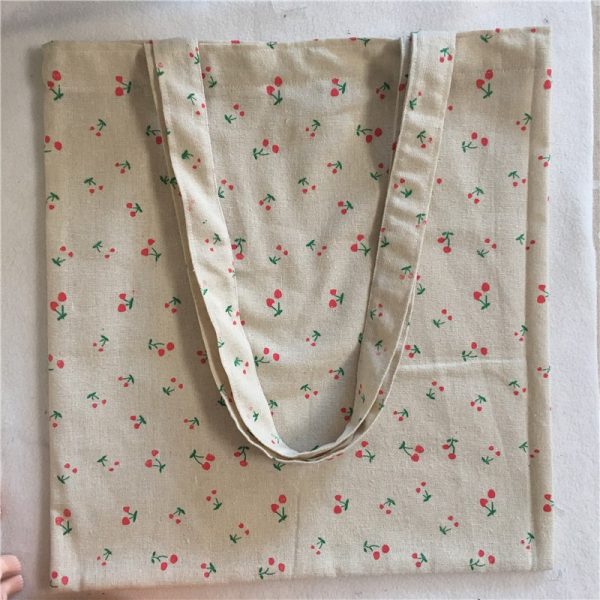 YILE-Cotton-Linen-Shopping-Tote-Shoulder-Carrying-Bag-Eco-Reusable-Bag-Printed-Red-Cherry-NEW-L023